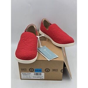 Revitalign Mariner Knit Leopard Slip On Orthotic Sneakers Women's 7D Baked Apple